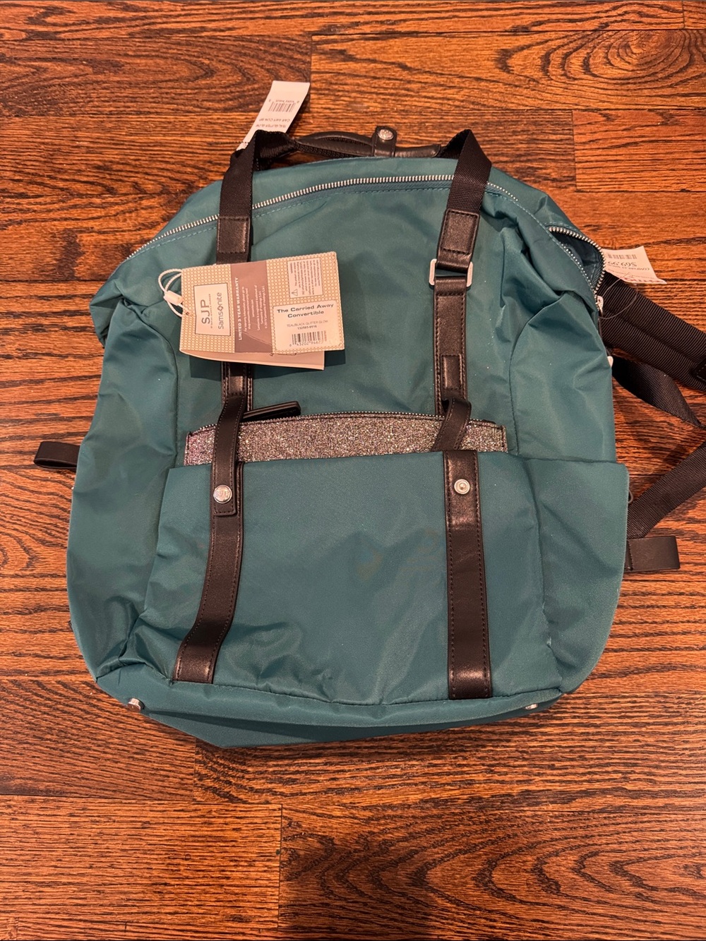 Teal Backpack with Black Straps - Casual Everyday Carry
